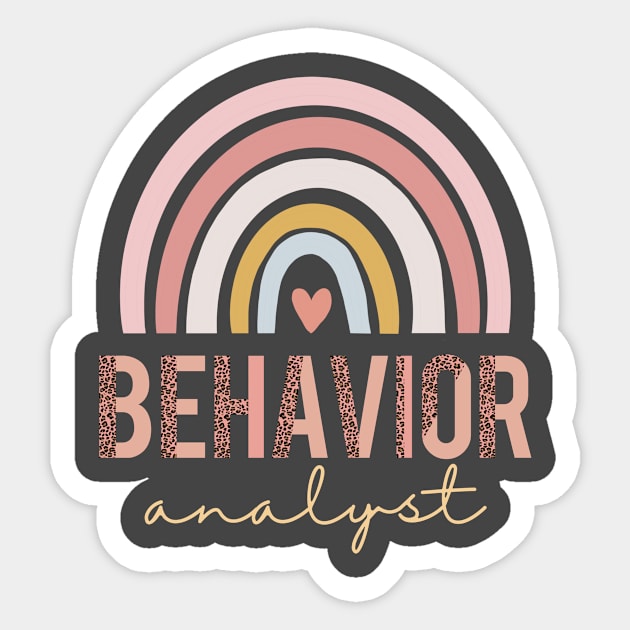 Behavior Analyst apparel or gift for every BA, BCBA or ABA Therapy student. Behavior Analyst appreciation gift Sticker by The Mellow Cats Studio